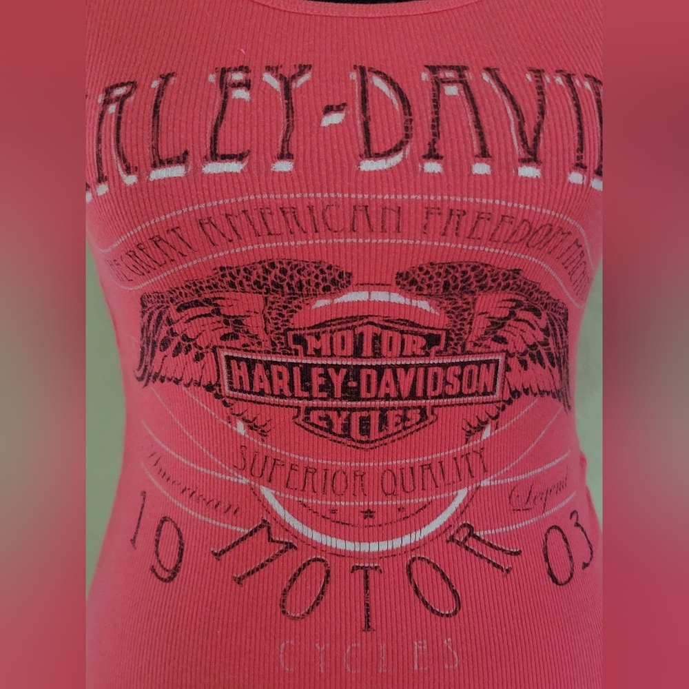 Harley-Davidson Vibrant Pink Tank Top - Picture 3 of 3